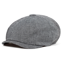 Nowe Retro gazeciarz czapki mężczyźni ośmiokątne kapelusze brytyjscy malarze czapki jesienne zimowe berety w jodełkę kaszkiety Hip Hop berety gorras 6